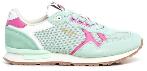 Pepe Jeans Baskets en Cuir Beige Brit Retro