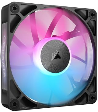 Corsair iCUE LINK RX120 RGB 120mm PWM Fan - Magnetic Dome Bearing - Single Fan - Black