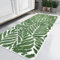 Dunkelgrünes Blatt Badezimmerläufer rutschfest, grüne Badezimmerdekoration, Langer Badezimmerteppich Runner, wasserabsorbierend, Badezimmerteppiche für Badewanne und Dusche, 60 x 150 cm