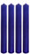 Stabkerzen, Tafelkerzen, Leuchterkerzen, Tischkerzen als 4er Set in Blau, Größe: H/Ø ca. 17 x 2 cm,