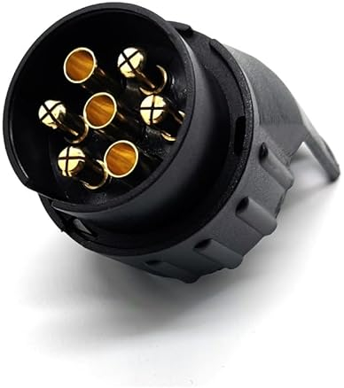 Bkemkri 1 Pezzo Adattatore Rimorchio, Adattatore da 7 Poli a 13 Poli per Collegare la Presa 7 Poli sul Veicolo alla Presa 13 Poli sul Rimorchio, Adattatore da 12 V per Collegamento di Rimorchi