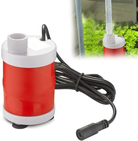 Hanzete DC12V 20W Submersible Water Pump - High Lift 20FT Fountain Pump with 5FT Power Cord 700L/H High Flow Brushless DC Pump for Home Pond Fish Tank Fountain