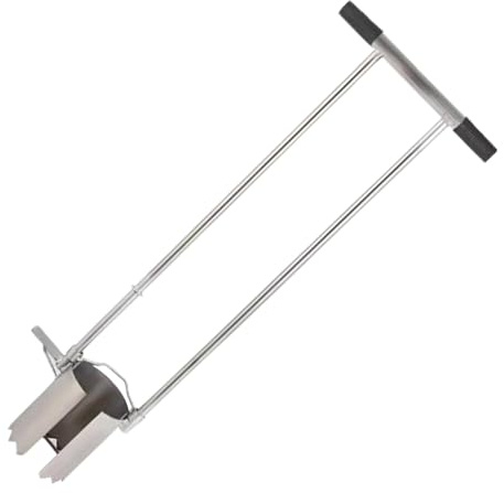 Strumento per piantare bulbi con manico lungo, trapiantatore di piante con manico lungo, trapiantatore manuale di piante, estirpatore di zolle, strumento per piantare bulbi per verdure, Fioriera per