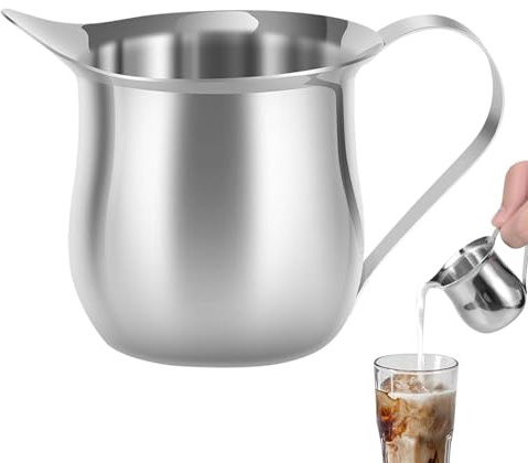 Mini bricco per latte – Latte, 90 ml, versatore per latte con beccuccio, supporto per latte per la casa con manico, per spezie, caffè, latte e latte