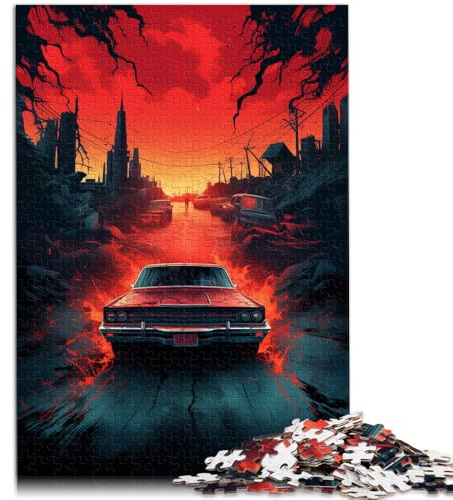 Puzzle für Erwachsene, 2000 Teile, Supernatural-Auto, als Puzzle-Geschenk mit passendem Poster und Quizblatt, 27,56 x 39,37 Zoll, für Teenager ab 14 Jahren