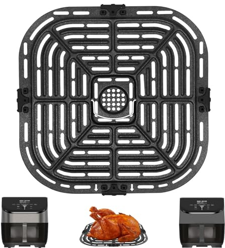 GCQ Air Fryer Replacement Tray for Instant Vortex Plus 5.7L ClearCook 6-in-1 Digital Air Fryer,Original Air Fryer Replacement Tray Grill Pan Plate Crisper Plate Rack Parts,Dishwasher Safe
