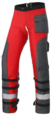 KiBcsLic Chaparreras Anticorte Ajustable Pantalón Protector de Motosierra Resistente Anti-Cortes Pantalones Forestales Protectores para Trabajo Silvicultural