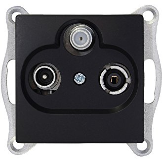 Gunsan Visage Multimedia Sat TV-radio antennuttag svart