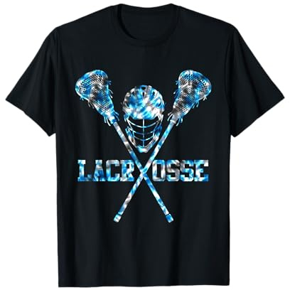 Lacrosse Tie Dye For men women Girls boys Lax Helmet Sticks T-Shirt