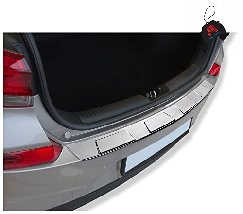 M MOTOS Glanz Edelstahl-Ladekantenschutz für Audi Q5 II FL 2020 5 -türig. Erhöhter Fahrkomfort mit säurefesten Schwellerplatten - Kratzschutz