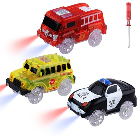 Coches Para Niños,Pistas De Coches Mágicos,3unidades Coches,Coche Policia, Juguetes Educativo,Pista De Coche,Juguetes Niños Mas Vendidos 3,4,5,6,7 Años,Niños,Niñas,Suministro Con La Mayoría De Coches