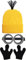 TANTAKO 3 Pcs Erwachsene Halloween DIY Kostüm Zubehör mit Gelb Beanie, Drei Fingern Handschuhe und Schutzbrille (Stil B)