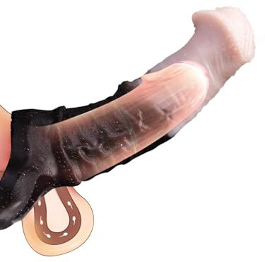 Pferde-Penishülle – Silikon-Penishülle für Männer, 7,48 Zoll männlicher Extender, Penishülle für dicken Umfangsverstärker, wasserdichte wiederverwendbare Penishülle, verzögert und verbessert die Sexua