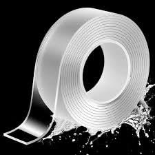 Double Sided Tape Heavy Duty 3 m, Strong Double Sided Sticky Tape, Double Sided Carpet Tape Clear Tape Nano Tape, Traceless Transparent Double Sided Adhesive Tape for Office, Home, Kitchen, Party, Car