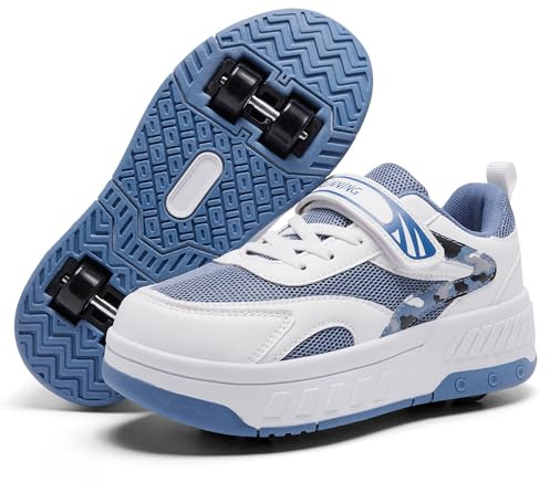 YINGCSM Scarpe con Rotelle Scarpe Pattini Bambino Bambina Scarpe con Rotelle 4 Rotelle a Scomparsa Scarpe Sportive