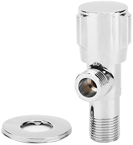 Yctze Valvola di Arresto Ad Angolo in Rame con Filettatura G1/2 Pollici - Valvola di Intercettazione dell'acqua per Bagno e