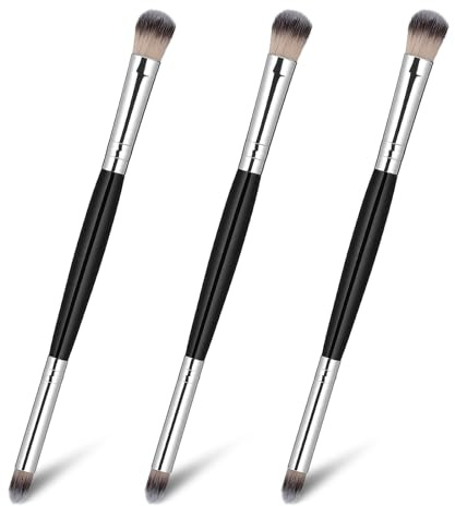 3 PCS Eyeshadow Brush Set, Professional Eye Makeup Brushes for Eyebrows, Concealer Brush Eye Shadow Blending Brush for Concealer, Lipstick
