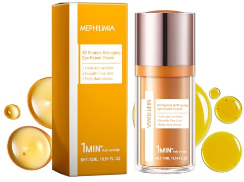 MEPHILIMIA Peptide - Crema per gli occhi anti-invecchiamento Revive siero per gli occhi con tocoferolo, collagene concentrato, anti-invecchiamento, effetto rassodante e acido ialuronico, per borse