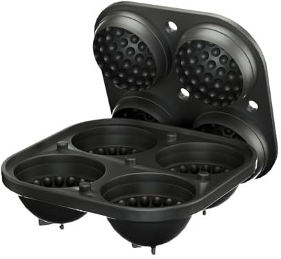 Golf Ball Ice Mold - Bar Tray, Silicone Maker - Food Grade Freezer Shape, Reusable Cooling Cube, Durable Drink Accessory