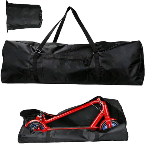 PORFOYO Borsa Per Il Trasporto Di Scooter Elettrico, Per Biciclette, Tracolla Per E-Scooter, Tracolla Per Mountain Bike E Bici Da Corsa, Nero, 130 X 30,48 X 50 Cm