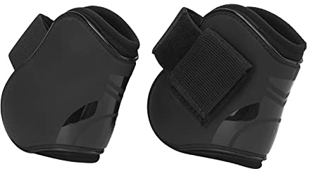 4 Botas para tendones de Caballo, Botas Protectoras Ligeras y Ajustables para Las Patas del Caballo con Carcasa de PU y Forro Amortiguador para Saltos y Entrenamiento (Un par de Patas traseras