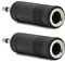 Incutex 2X Audio Adapter 3,5 Klinke auf 6,3 Buchse Klinkenadapter Mono Klinkenstecker Adapter, schwarz