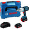 Bosch Professional 18V System Drehschlagschrauber GDS 18 V-LI HT, 2 x 5,0 Ah Akku, Schnellladegerät, L-BOXX)