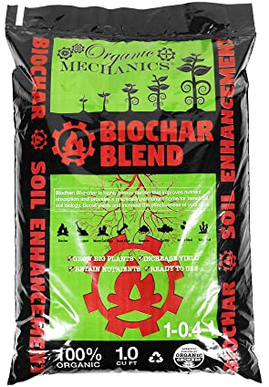 Organic Mechanics Biochar Blend Soil Amendment – 1 Cu Ft – Lifetime Amendment with Biochar, Compost, Worm Castings & Micronutrients for Bigger Plants, Higher Yields, and Healthier Soil