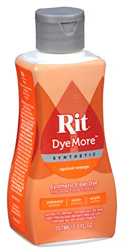 Rit DyeMore Liquid Fabric Dye for Synthetic Fabrics 207ml - 13 Colours (Apricot Orange)