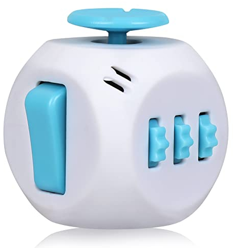 VCOSTORE 6 Sided Fidget Toy Cube - Fidget Cubes Fidget Fiddle Anxiety Toys for Adults,Grils,Kids,Children,Boys - ADHD,ADD,ASD - Office Classroom Travel