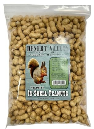 Desert Valley Premium In-Shell Erdnüsse – Wildvogel – Wildfutter, Eichhörnchen, Streifenhörnchen, Kardinäle, Jays & mehr (0,9 kg)