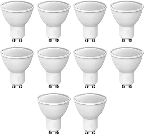 ZONE LED SET, GU10 LED-Lampen, Nicht-dimmbar, 10W, Neutralweiß 4000K, 70W Halogenlampen Äquivalent, 1000 Lumen, 100-Grad, Strahlwinke, Spot, Glühbirne (10er-Pack)
