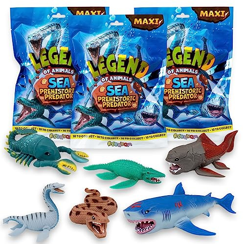 #sbabam, Funny Box Leyenda de los Animales, Depredador Prehistórico del Mar, Juegos para Niños de Quiosco, Pack de 3 Piezas, Animales Marinos Prehistóricos Extensible