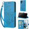 Phone Case for Samsung Galaxy S22 Ultra Case, Shockproof Protective Phone Case with Card Slots Kickstand Magnetic Closure compatible Samsung Galaxy S22 Ultra Blue