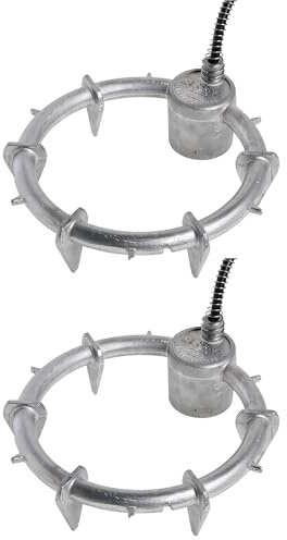 Farm Innovators Ice Chaser Cast Aluminum Submergible Tank De-Icer w/Heavy Duty and Anti Chew Cord Protector Patio, Lawn, and Garden, 2 Pack, Silver
