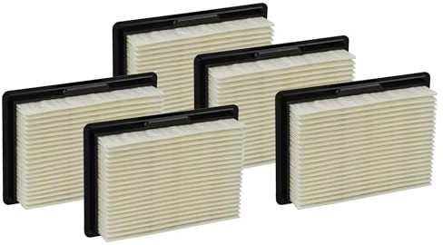 vhbw 5X Flachfaltenfilter kompatibel mit Bosch EasyVac Gas 12 V 3 601 JE3 001 Staubsauger - Filterelement