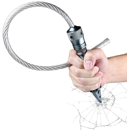 Hdynasty Martillo de seguridad multifuncional para automóviles, látigo portátil de acero, adecuado para correr, hacer ejercicio y entrenamiento de musculación