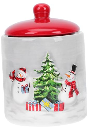 TOGEVAL Barattolo in Ermetico per Tè e Alimenti Secchi Contenitore per Tè Sfuso e Snack per Conservazione e Regalo Natale