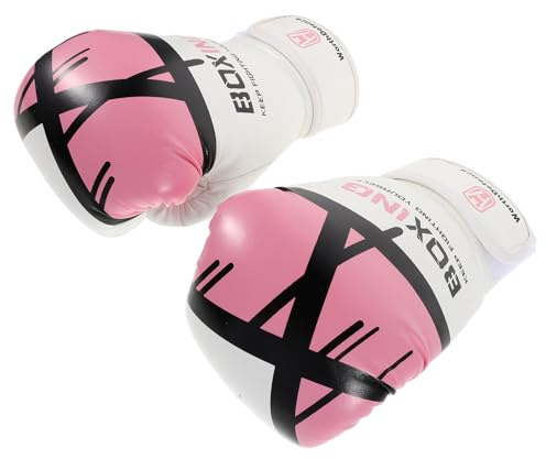 GARVALON Guantoni da Boxe per 6Oz in PU Traspiranti Imbottitura Spessa e Supporto Polso Guanti da Kickboxing e Allenamento Arti Marziali per Ragazzi 7-11 Anni