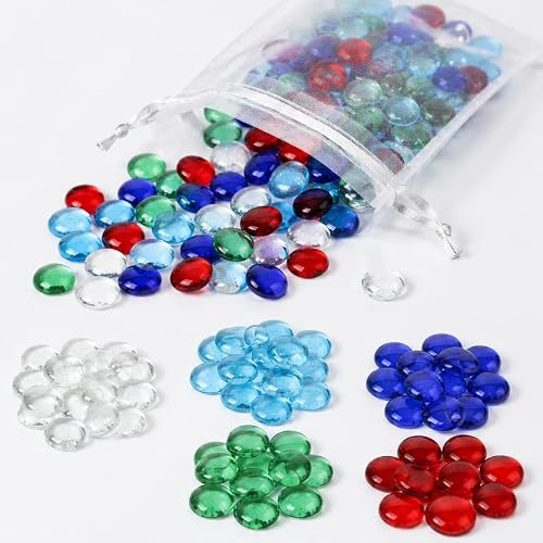 MUXHEL 2 kg Muggle Stones, Glass Stones, Colourful Glass Nuggets, Decorative Glass Stones, for DIY Art Projects, Aquarium, Flower