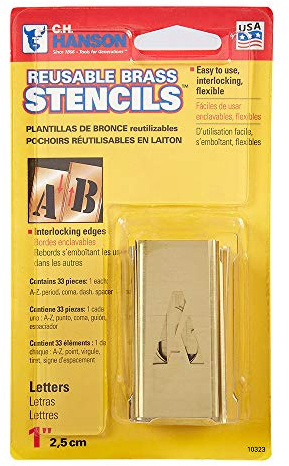CH Hanson 10323 1 Stencil Letter Set 33 pc