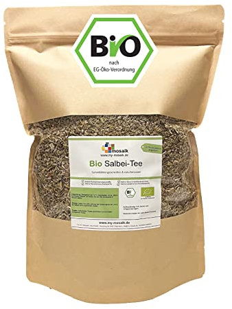 Bio Salbeitee 500g - Salbeiblätter geschnitten und naturbelassen - abgefüllt in Deutschland von my-mosaik (500g)