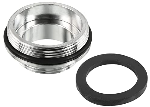 PATIKIL M28x1.0 Mâle à M22x1.0 Mâle Filetage Robinet Adaptateur, Chromé Aérateur Droit Connecteur pour Jardin Tuyau Eau Filtre Tube, Argent