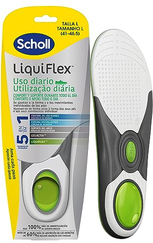 Scholl Herren LiquiFlex Einlegesohlen mit Memory-Schaum und Fußgewölbeunterstützung, 1 Paar, Größe 41-46,5