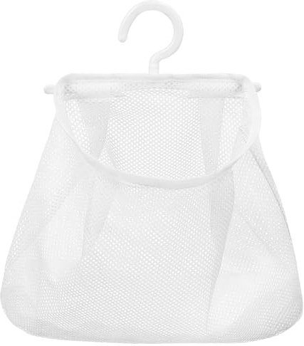 BESTonZON Bolsa De Malla Colgante Para Ropa Interior Y Pinzas De Ropa Bolsa De Almacenamiento Transpirable Con Gancho Giratorio 9.6X9.6X9.6 Pulgadas Ideal Para Cocina Baño Y Viajes