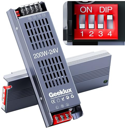 LED Netzteil Trafo 24v dimmbar 100W, Led Transformator 220 230 Volt AC auf 24 Volt DC,Led Treiber Kein Rauschen, Kein Flimmern, IP20 Kompakter Extrem Dünner