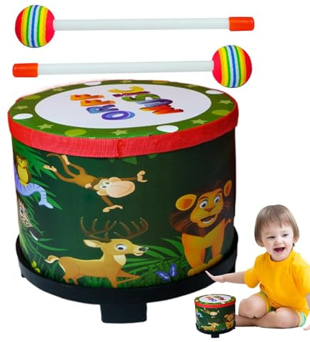Drummage à la Main des , Tambours à Main pour , Instruments de Frappe de tamburine, Tambours avec battements, Aides à l'enseignement de la Musique pour la Maternelle, Les Instruments Orf