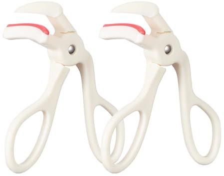 2 Pcs Eyelash Curler, Wide Angle Eyelash Curler, Detail Eyelashs Curlers, Eyelashs Curlers Combo Set, for Women, Girls (White)