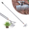 Herramienta extractora de malezas con mango largo, herramientas 2 en 1 para desmalezar, rastrillo de malas hierbas con 11 dientes, herramientas de jardinería para plantar, desmalezar, aflojar