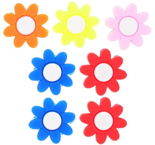 BUGUUYO Set da 7 Pezzi di Ammortizzatori per Racchette da Tennis in Silicone, Smorzatori di Vibrazioni a Forma di Fiore, Accessori Leggeri e Portatili per Migliorare Colore Colore Casuale